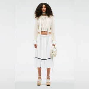 ZARA Limited Edition 2023 COLLECTION: 13 Wrap MIDI Skirt in Oyster White, small